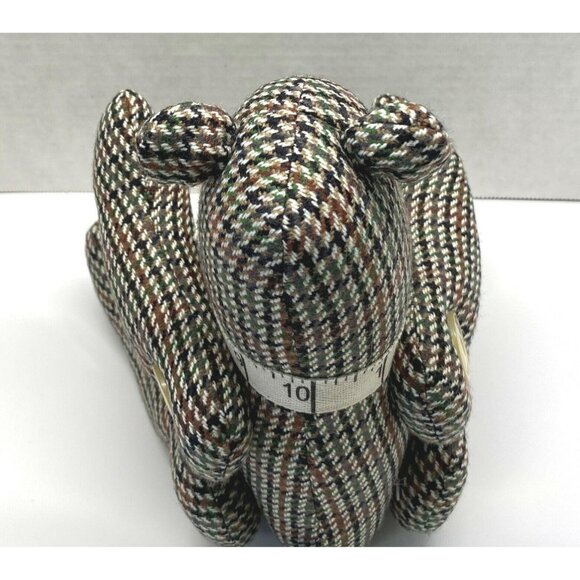 Vintage Houndstooth Sewing Teddy Bear Stuffed Animal with Honey Bee Nose Jointed - Picture 8 of 11